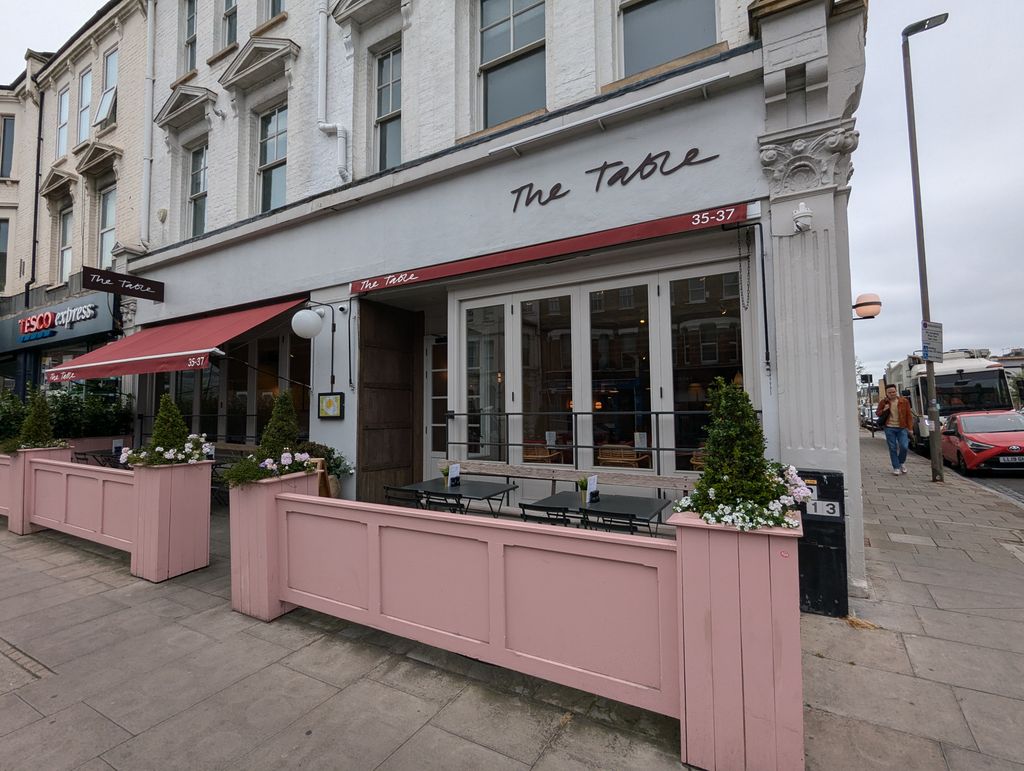 "The Table" restaurant in London, near Battersea Park, with outdoor seating 