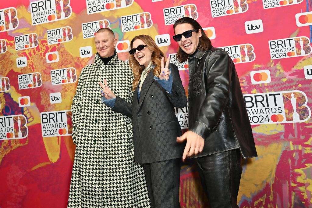 The three members of Jungle at the Brit Awards