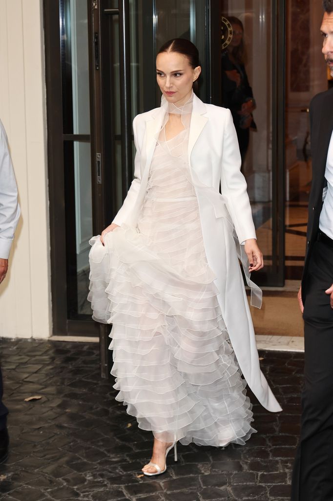 Natalie Portman is seen at Dior Cruise 2026 at Hotel Eden on May 27, 2025 in Rome, Italy. (Photo by OneTake/GC Images)