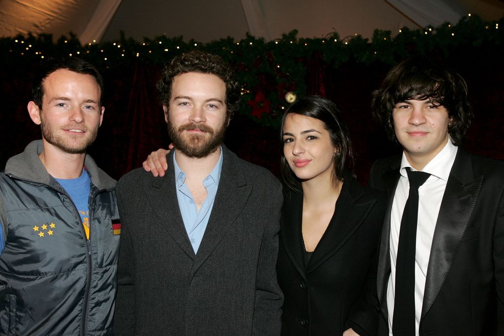 Brothers and sister Chris Masterson, Danny Masterson, Alanna Masterson and Jordan Masterson pose backstage during the Church of Scientology's Christmas Stories XIV "An Evening of Holiday Joy" benefiting the Hollywood Police Activities League at the Church of Scientology Celebrity Centre on December 1, 2006 in Hollywood, California.