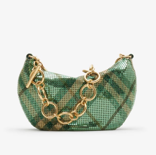 burberry chainmail bag in green tartan