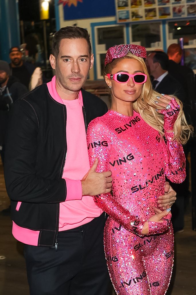 Paris Hilton and Carter Reum are seen on November 11, 2022 in Los Angeles, California