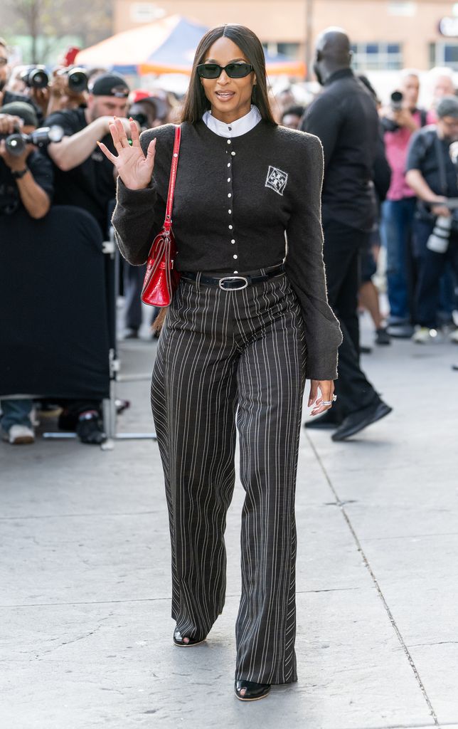 Ciara is seen arriving at Tory Burch fashion show during New York Fashion Week at One Hanson Place on September 15, 2025 in New York City. 
