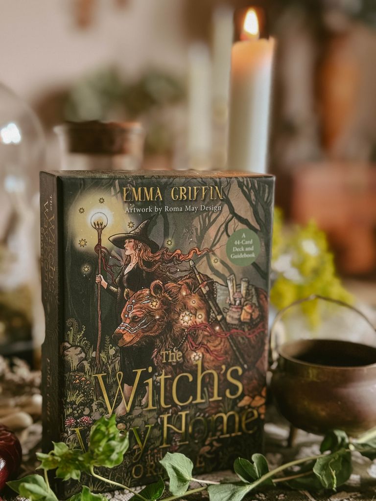 An image of Emma's oracle deck, The Witch's Way Home oracle