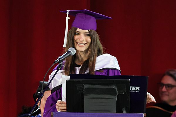 Emily Ratajkowski Graduation Ceremony