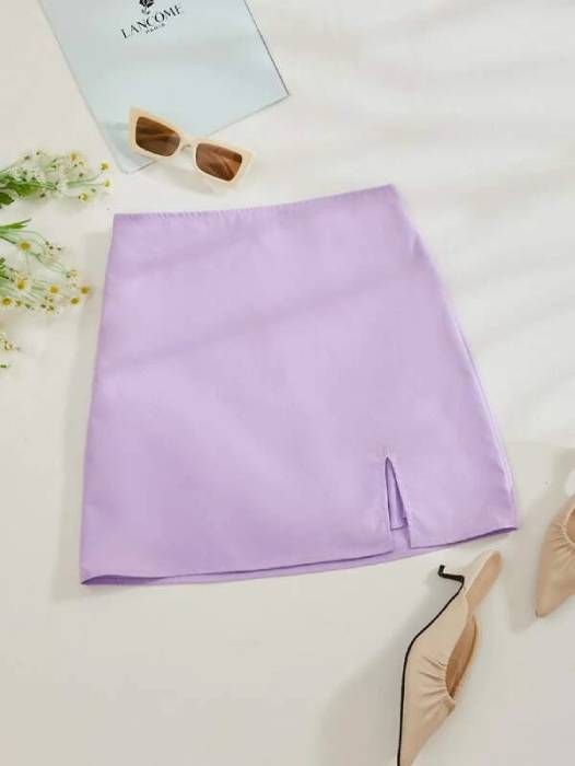 shein purple skirt