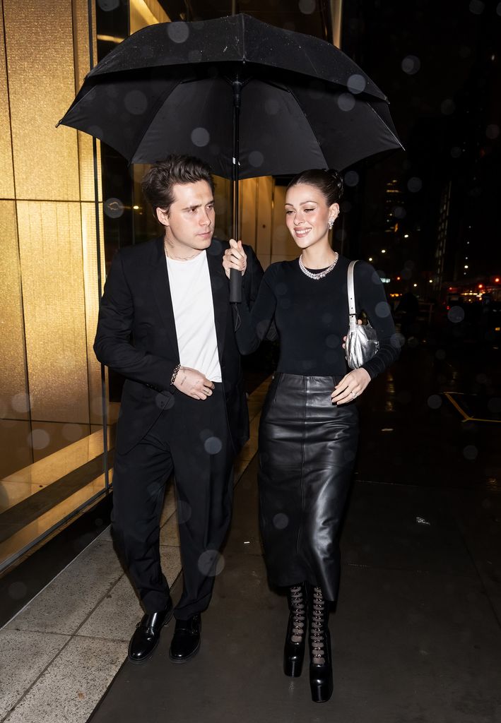 Nicola stepped out in New York with Brooklyn Beckham championing the boots
