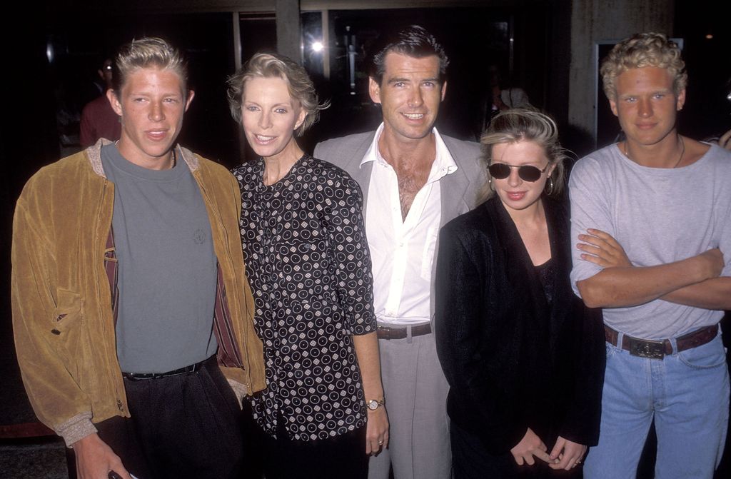 Pierce Brosnan with his late wife Cassandra and their son Christopher and late daughter Charlotte