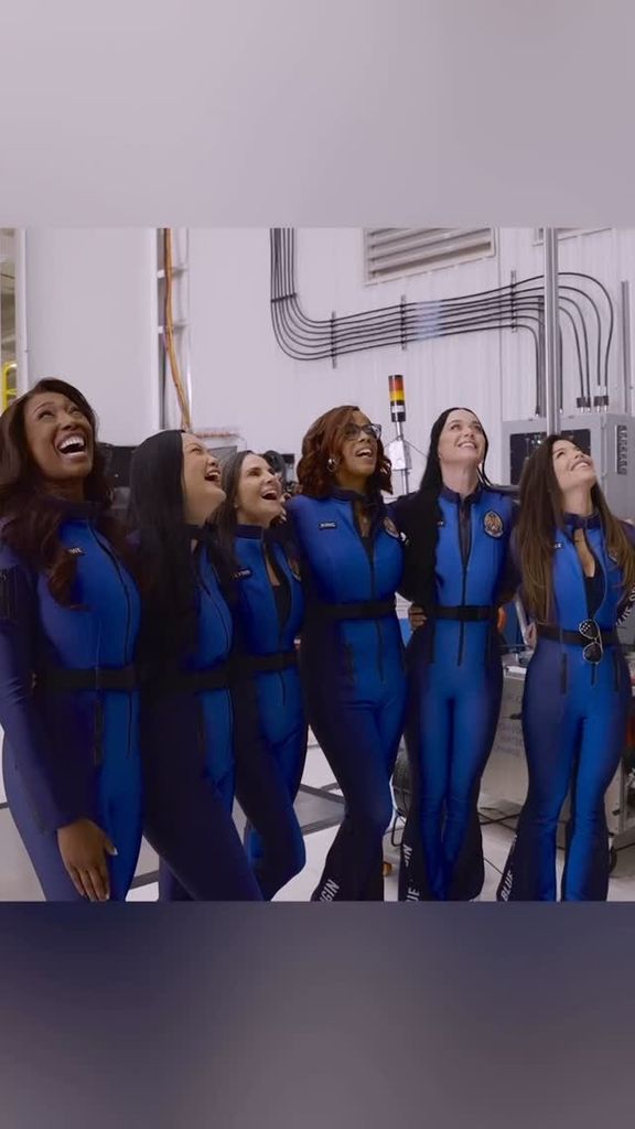 The all-female crew of the Blue Origin NS-31 looks forward to their launch