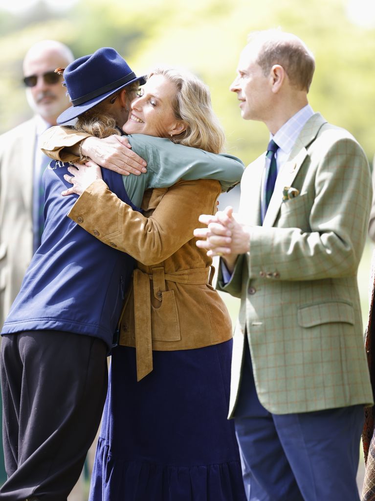 Lady Louise hugging Duchess Sophie