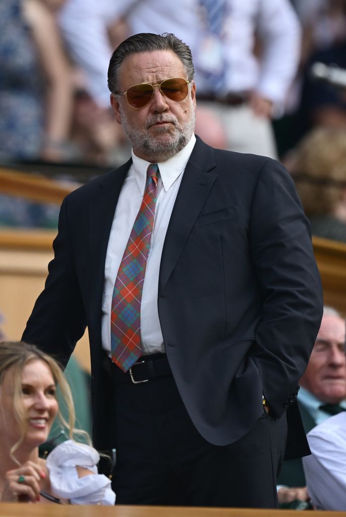 Russell Crowe is seen in the Royal Box