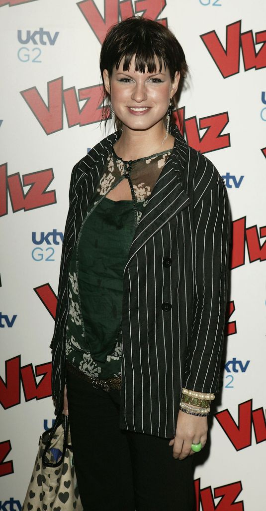 Jemima Rooper in pinstripe suit