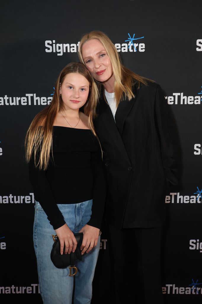 Luna Thurman-Busson (L) and Uma Thurman attend "Eurydice" Opening Night at Signature Theatre on June 02, 2025 in New York City