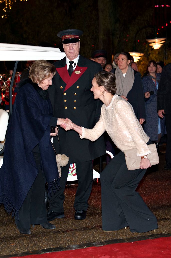 Queen Sonja of Norway attended the premiere on November 27