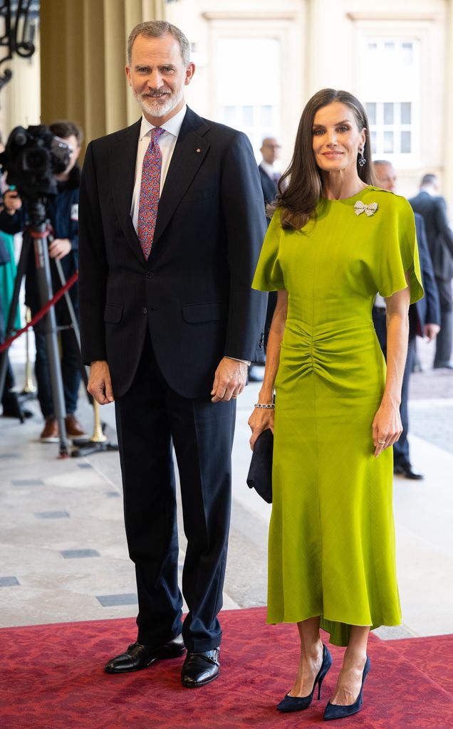 King Felipe and Queen Letizia arriving at Buckingham Palace