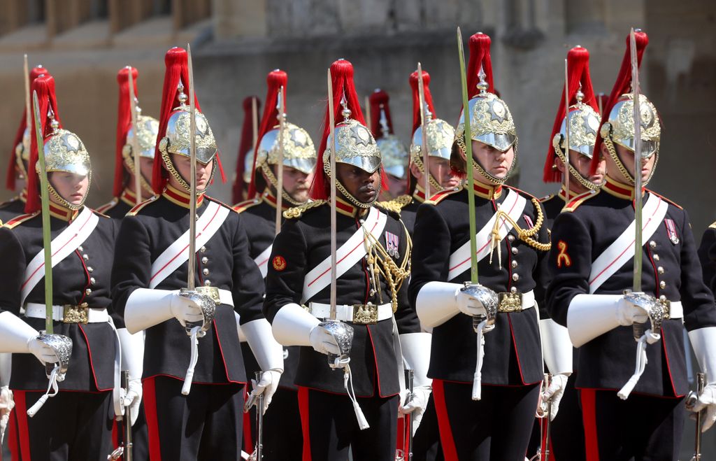 members of household cavalry during presentation