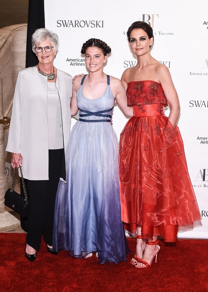 Katie Holmes with her mom and gorgeous niece Kathleen