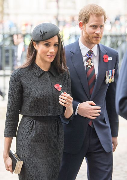 meghan markle prince harry anzac day service