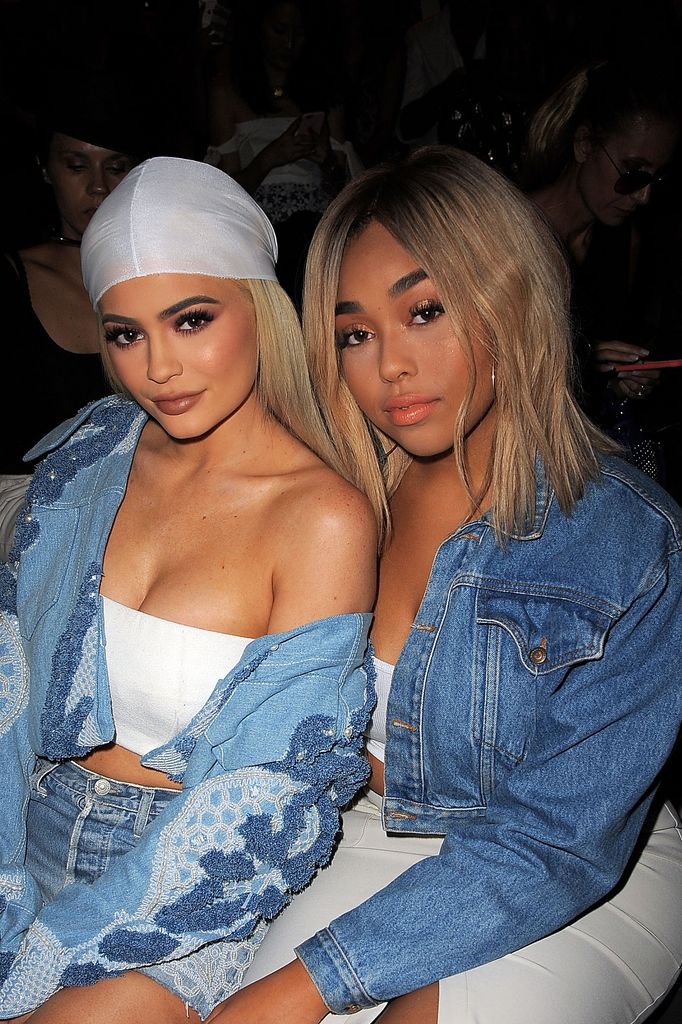 Kylie Jenner and Jordyn Woods are seen at the Jonathan Simkhai show during September 2016 MADE Fashion Week at The Arc, Skylight at Moynihan Station on September 10, 2016 in New York City