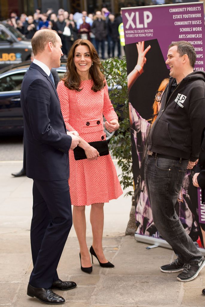 Prince William and Kate Middleton laughing with Patrick Regan