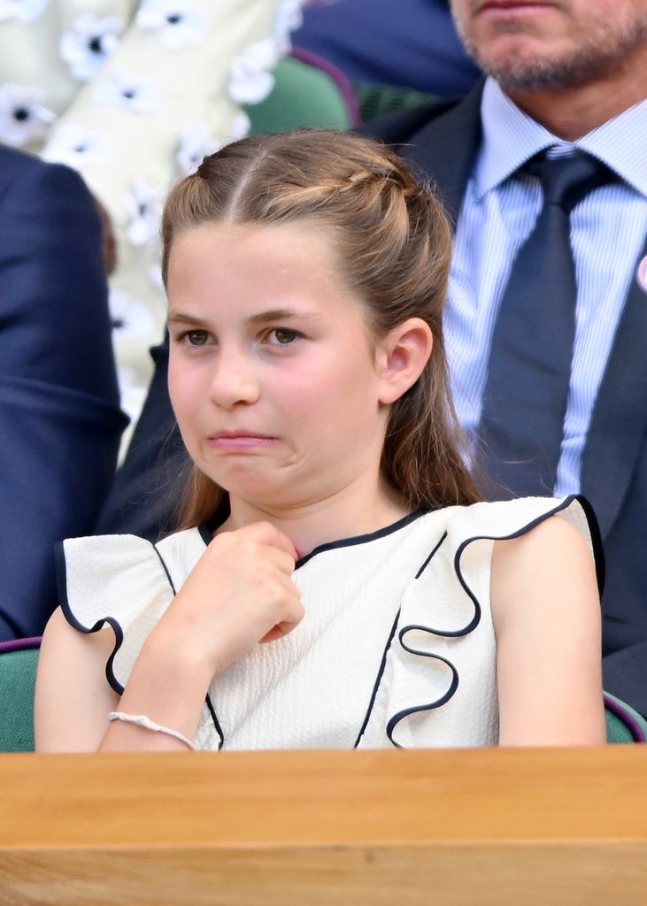 Princess Charlotte on tender hooks at the Wimbledon final