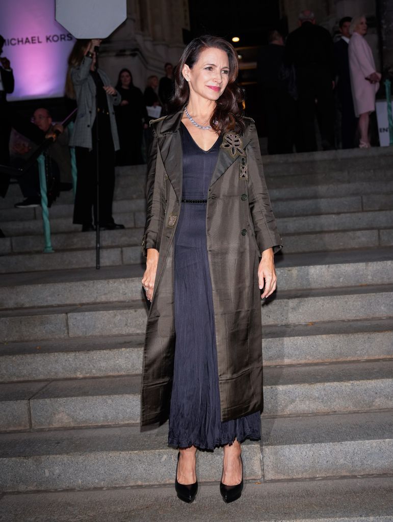 Kristin Davis  is seen arriving to the God's Love We Deliver Golden Heart Awards at Cathedral of St. John the Divine on October 21, 2024 in New York City.  (Photo by XNY/Star Max/GC Images)