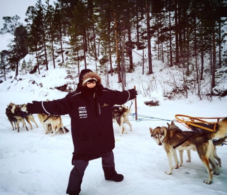 Emilia Clarke in Lapland