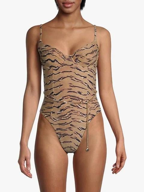 tiger print swimsuit