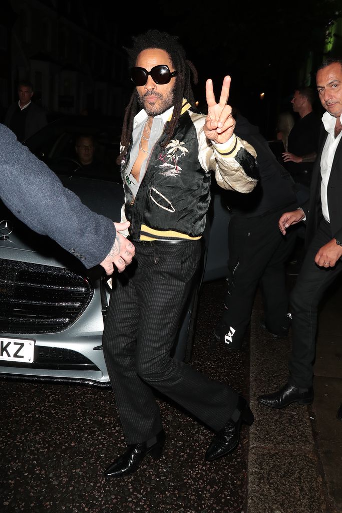 Lenny Kravitz seen leaving Mick Jagger's 80th birthday party at Embargo Republica nightclub in Chelsea on July 26, 2023 in London, England. (Photo by Ricky Vigil M / Justin E Palmer/GC Images)