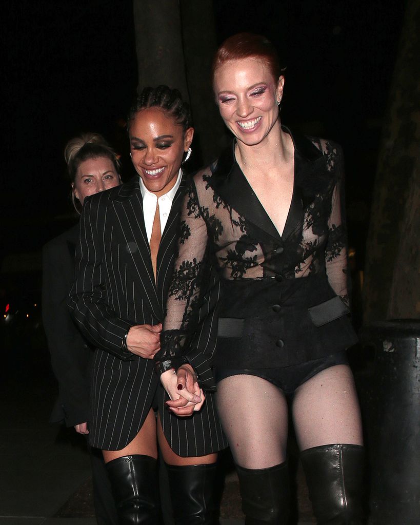 Alex Scott and Jess Glynne hold hands on way to brits after party