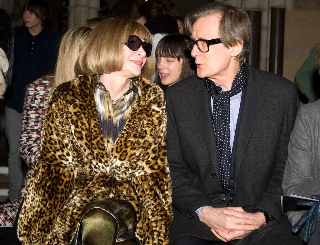 Anna Wintour and Bill Nighy attend the Nicole Farhi show during London Fashion Week Autumn/Winter 2012 at the Royal Courts of Justice on February 19, 2012 in London, England