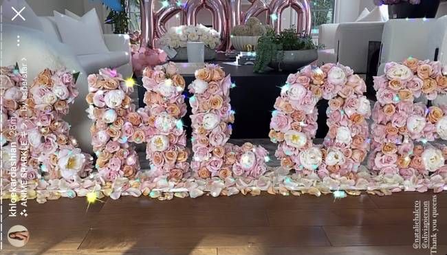 khloe floral display birthday