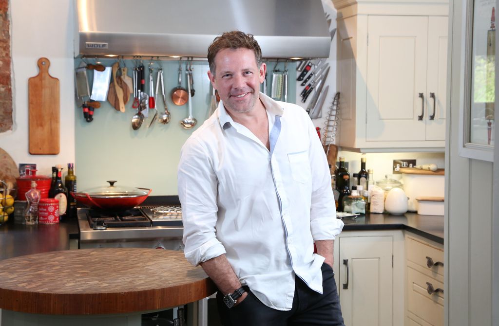 Matt Tebbutt standing in a kitchen