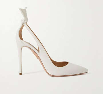 Aquazurra wedding shoes Aquazzura Bozw Tie 105 Cutout leather pumps