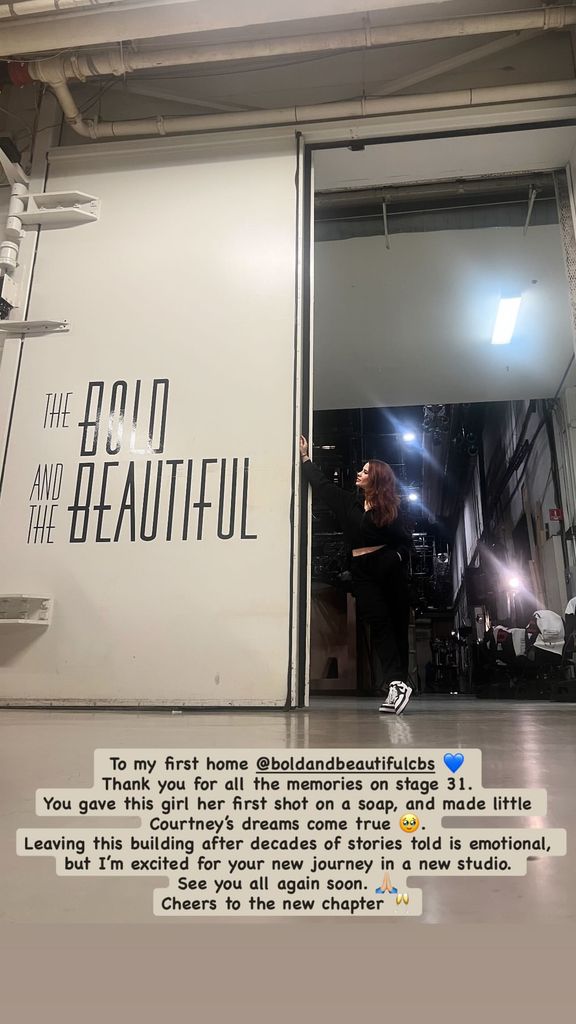 Courtney Hope poses on stage 31 at Television City 