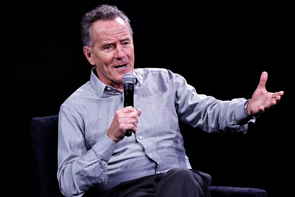 Bryan speaking on stage at the Tribeca Festival