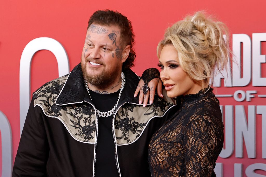 Jelly Roll and Bunnie Xo attend the 2025 Academy of Country Music Awards at Omni Frisco Hotel at The Star on May 08, 2025 in Frisco, Texas