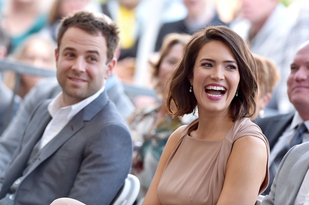 Mandy Moore and Taylor Goldsmith attend the ceremony honoring Mandy Moore with Star on the Hollywood Walk of Fame on March 25, 2019