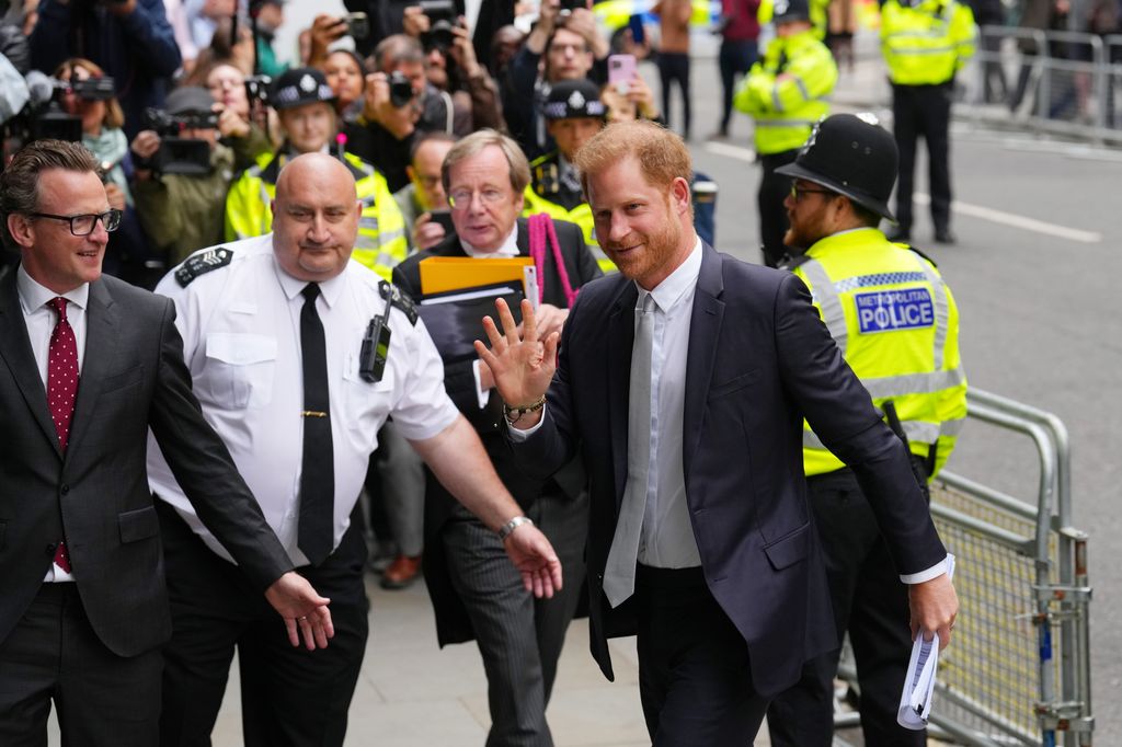 Prince Harry arrives in court 