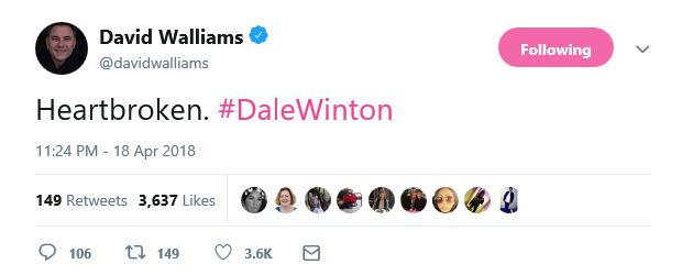 david walliams dale winton death twitter