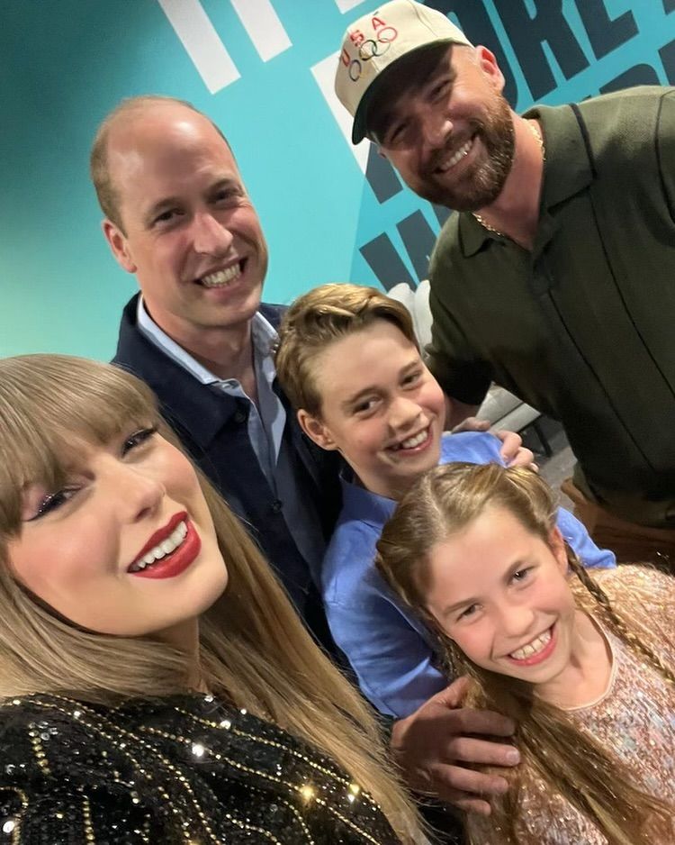 The beaming royals got to meet Taylor backstage on the Eras Tour