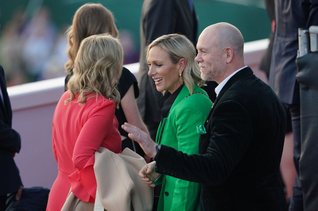 Zara and Mike tindall greet Duchess Sophie at King Charles coronation concert