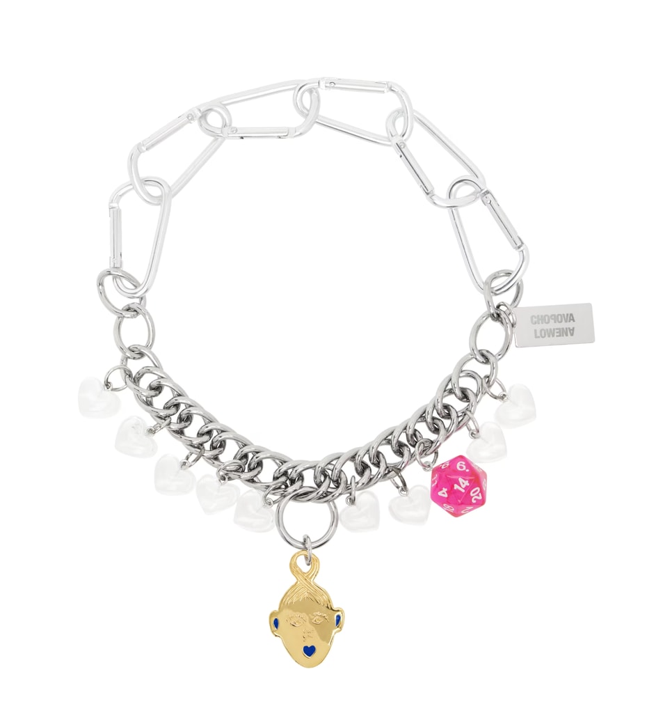 Collier Chopova Lowena avec charme rose et or