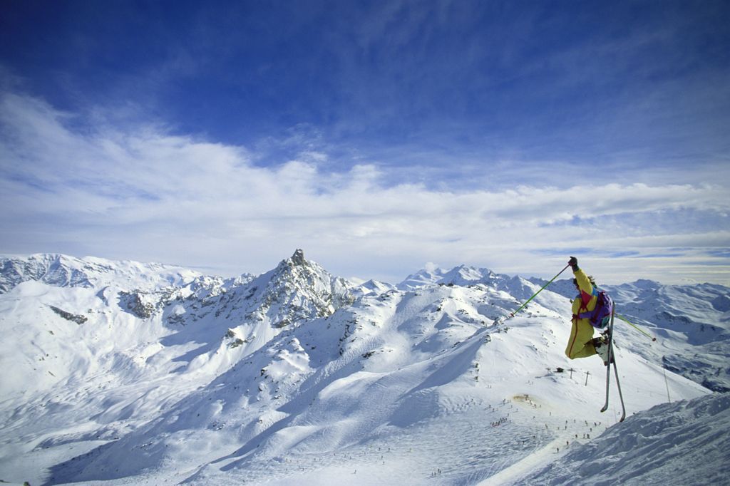 Man skiing in Courchevel France
