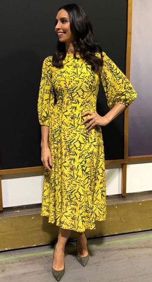 christine lampard yellow dress instagram