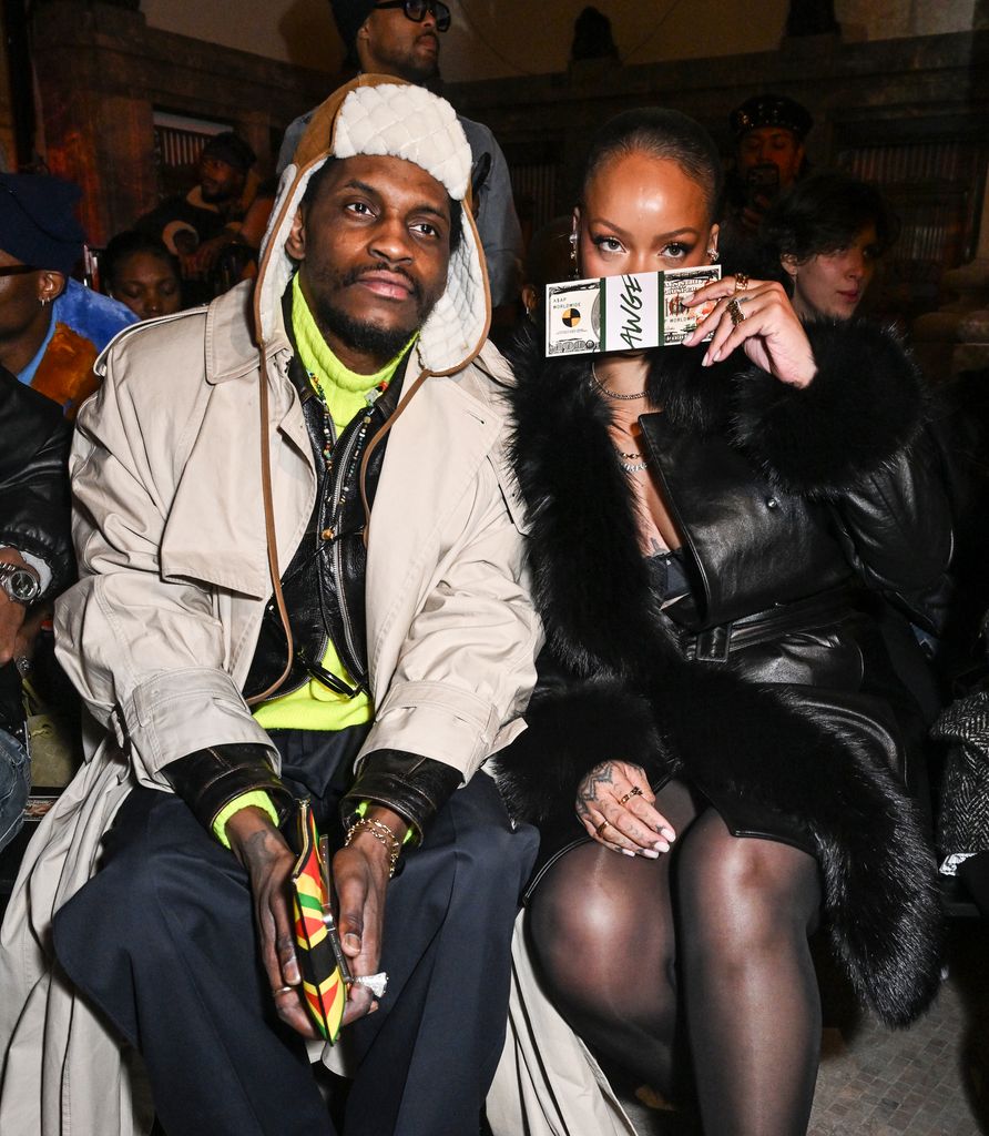A$AP Nast and Rihanna at the AWGE fashion show 