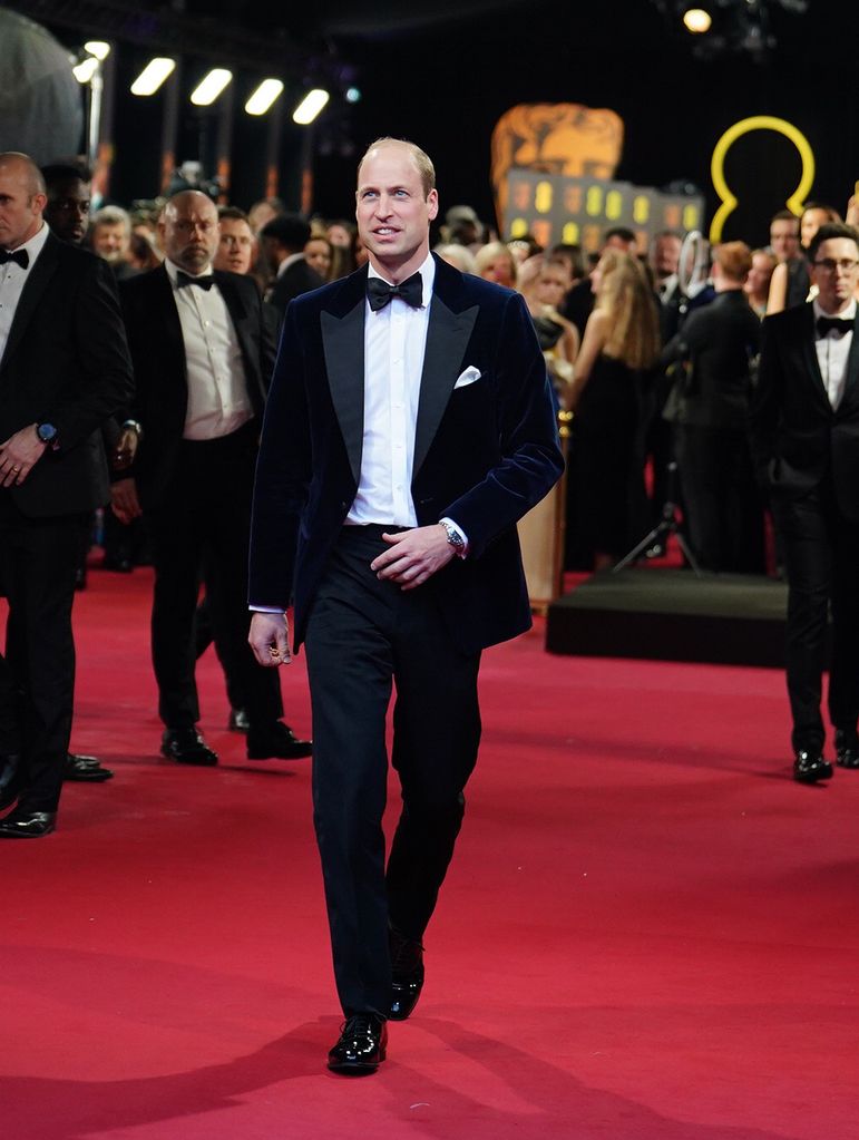 Prince William attends the Bafta Film Awards 2024