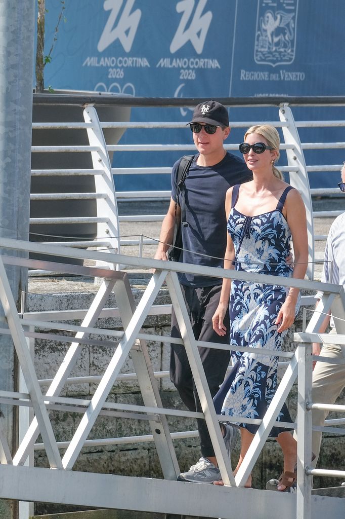Ivanka Trump and Jared Kushner leaving Venice after attending Jeff Bezos and Lauren Sanchez's weddding