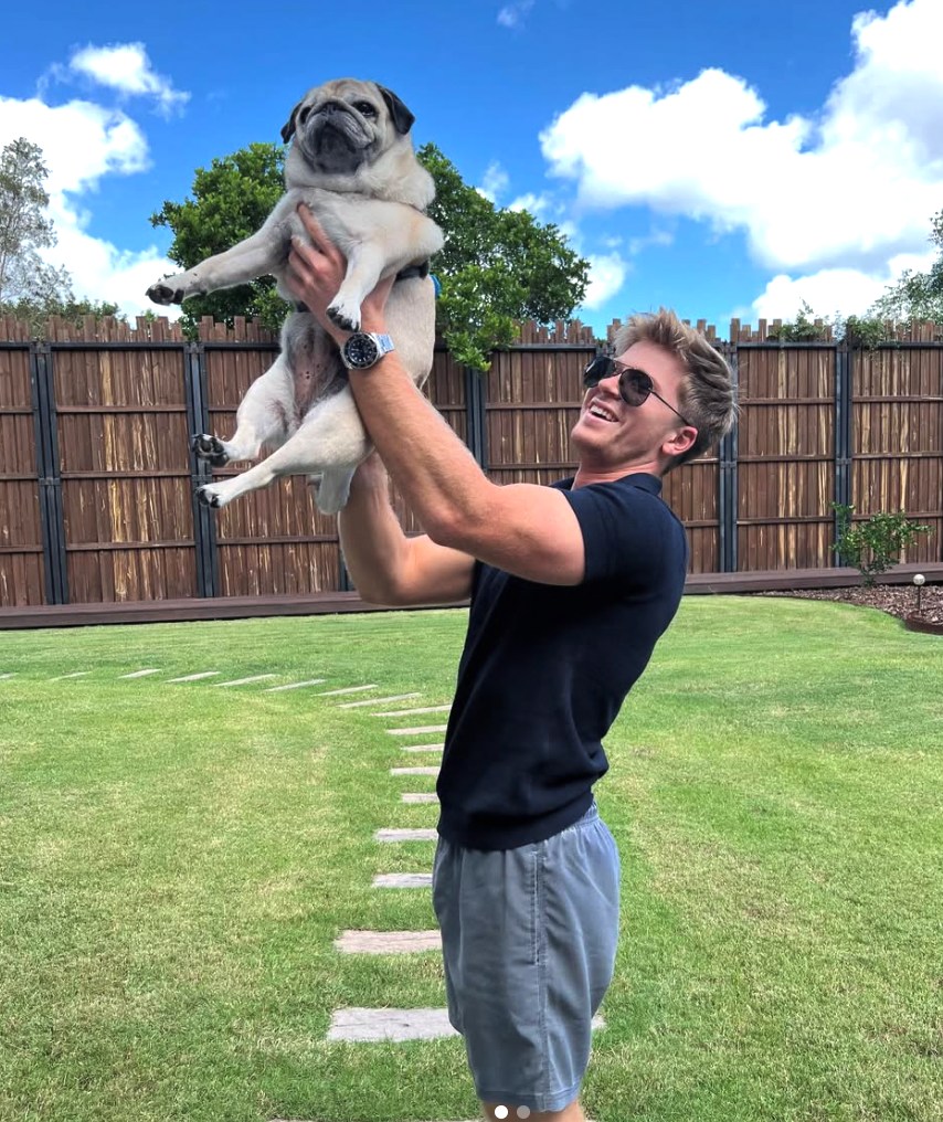 Robert and Stella in a playful moment