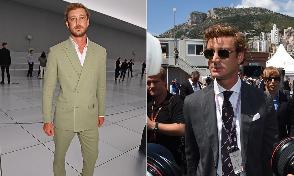 Split image of Pierre Casiraghi with and without a beard